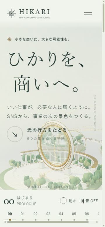 HIKARIのスマートフォン表示