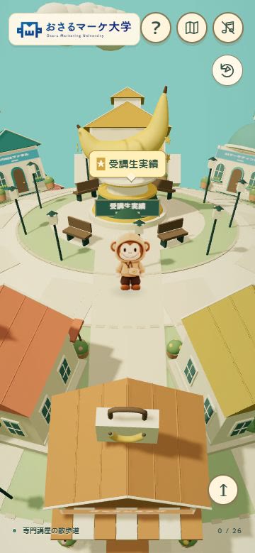 おさるマーケ大学 空のキャンパスのスマートフォン表示