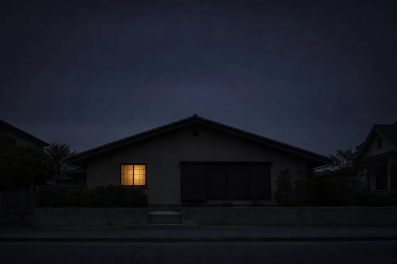 夕暮れの住宅の外観