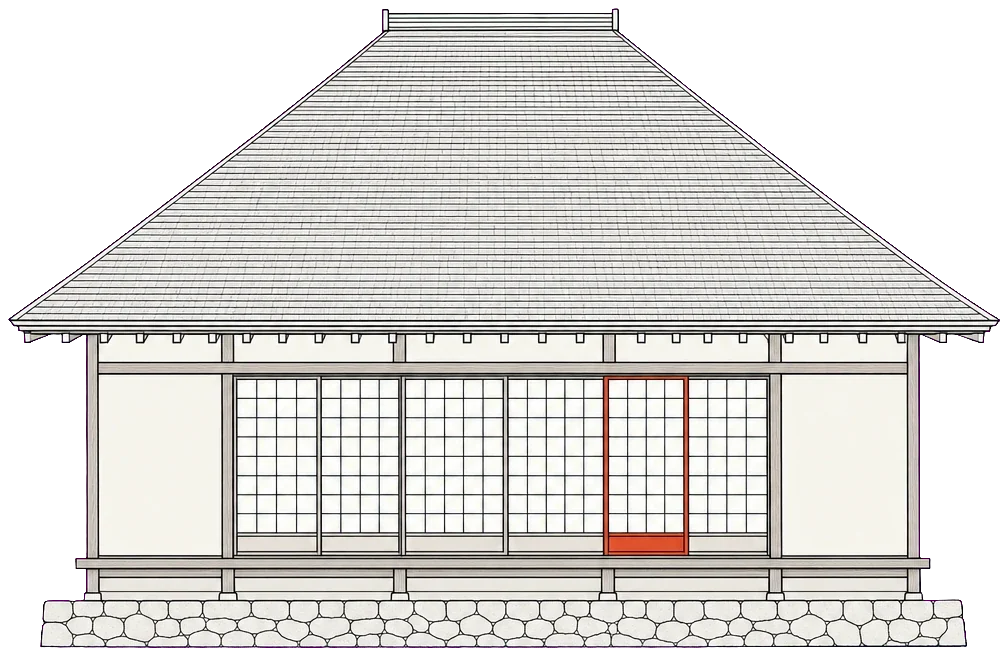 古民家再生の立面図