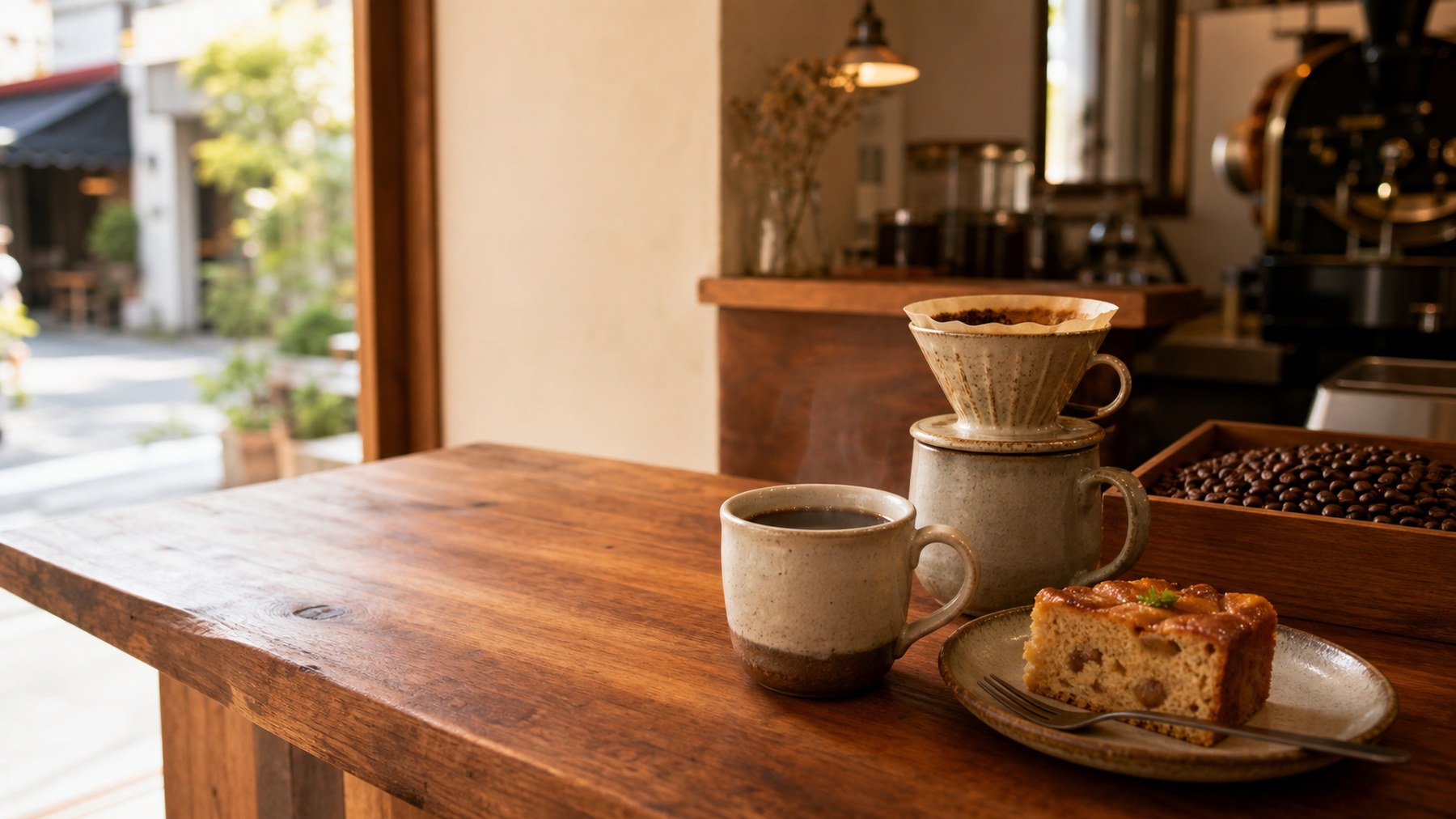自家焙煎のコーヒーと手作りスイーツのある時間