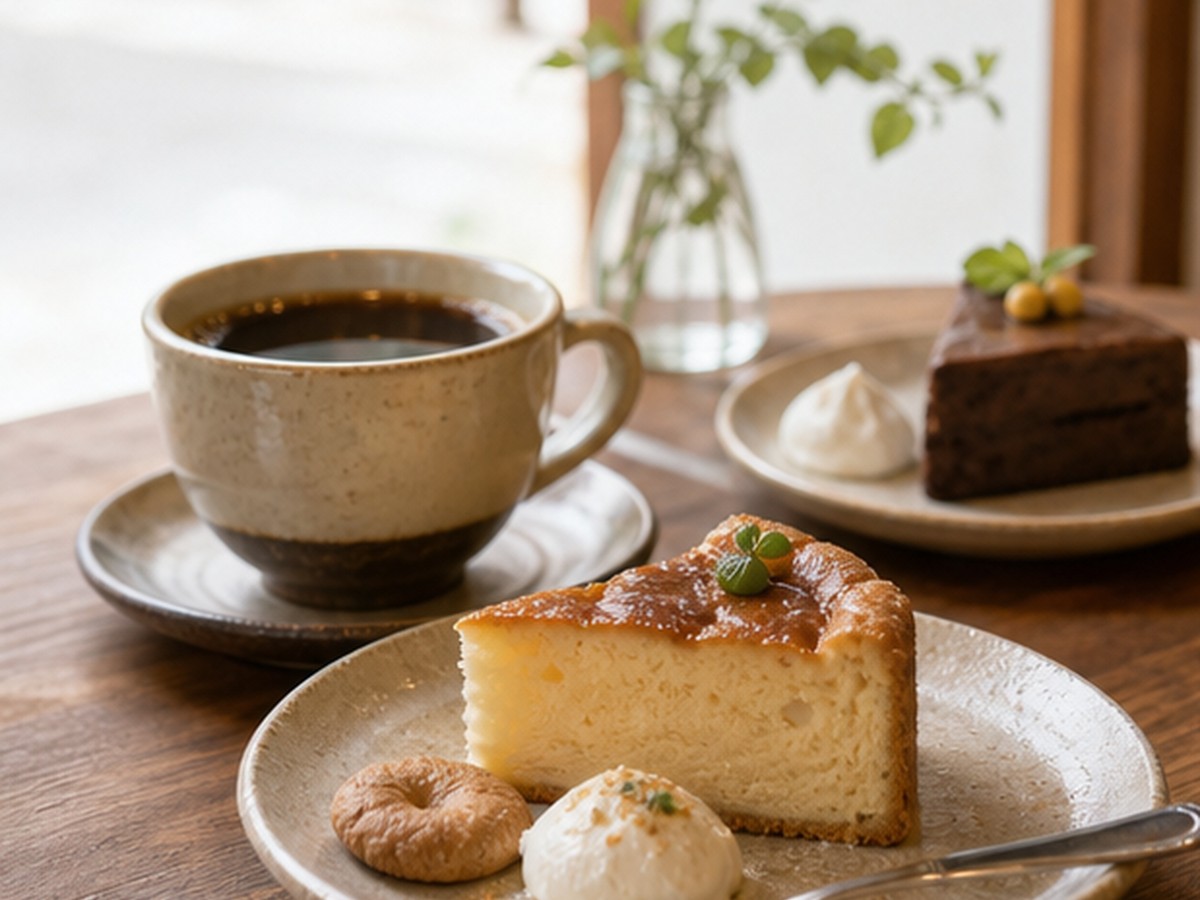 季節のスイーツとコーヒー