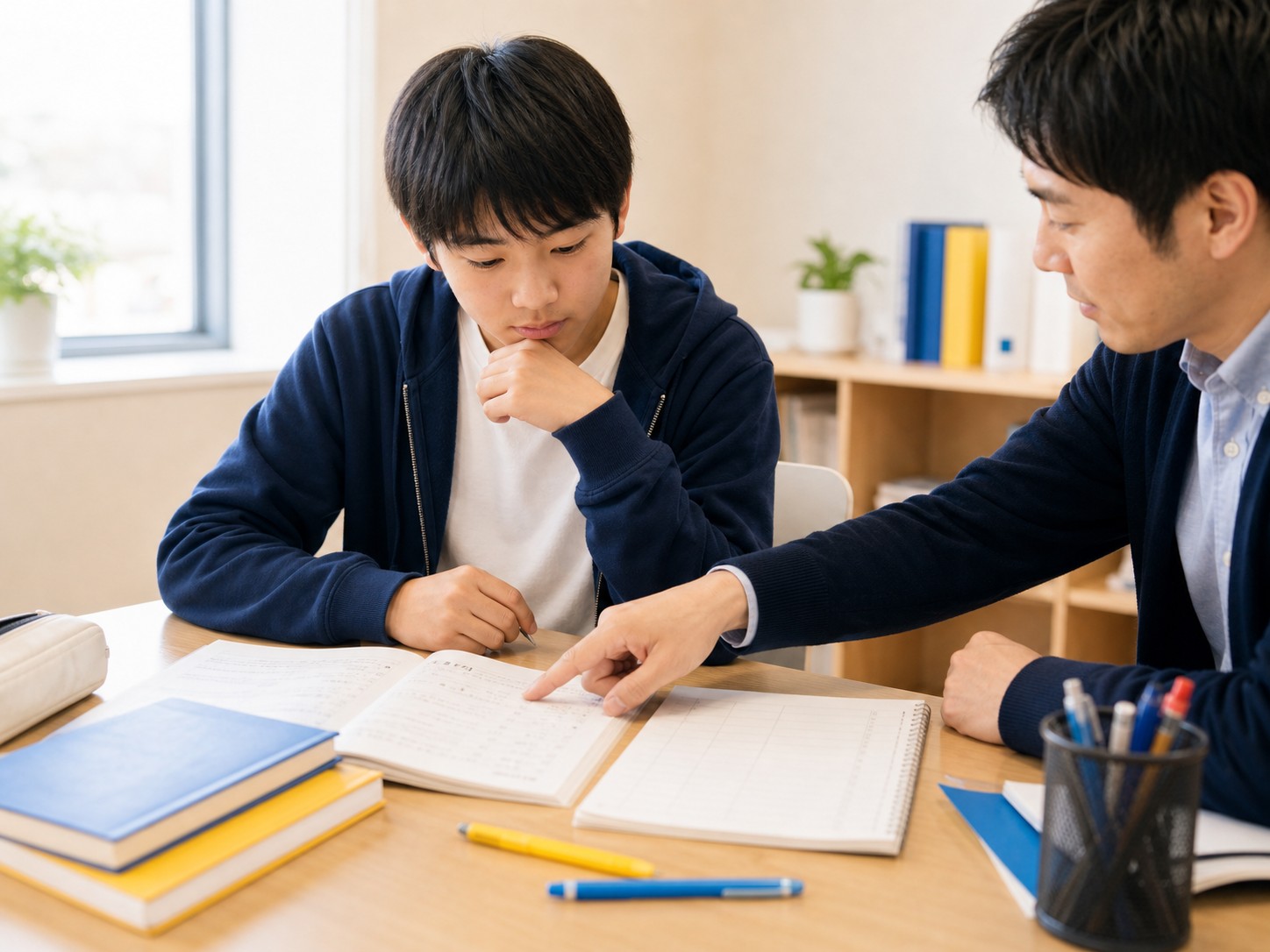 何を勉強すればいいか分からず机に向かえない様子