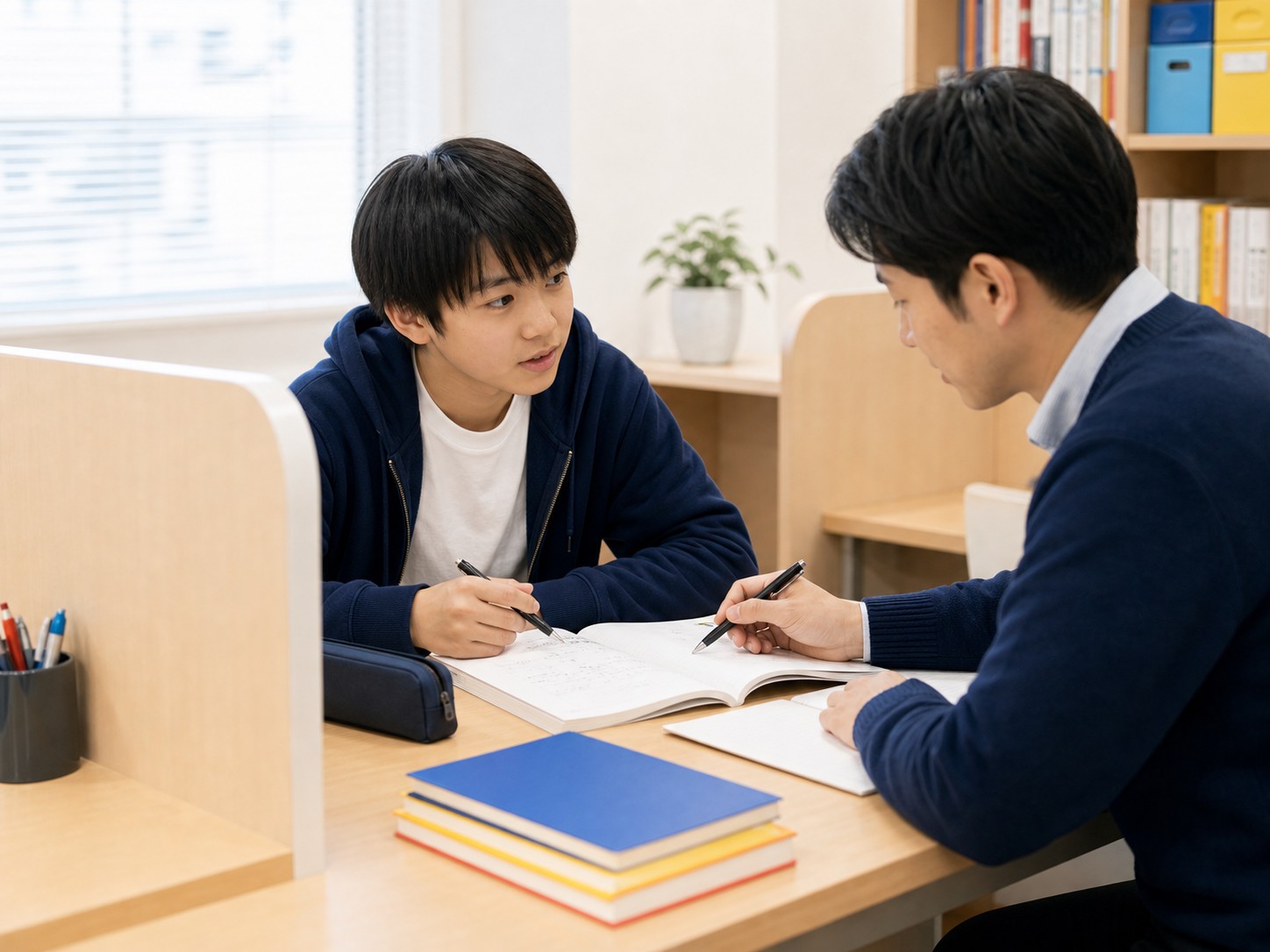 大人数の中で質問できない生徒の様子