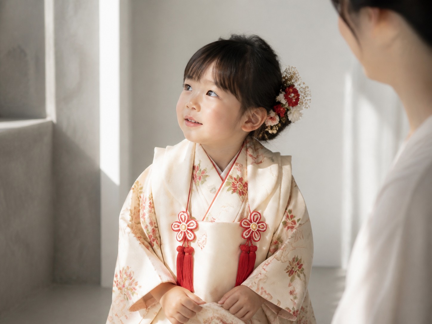 七五三の自然な一瞬