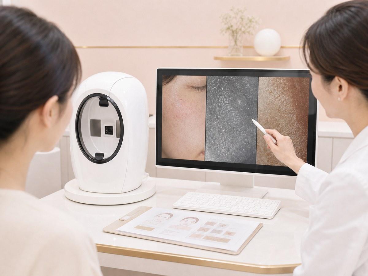 肌診断の様子