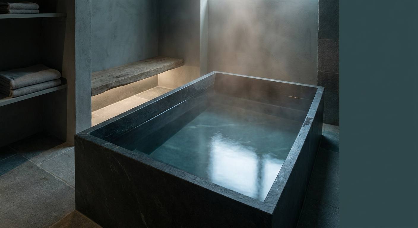 12.5°Cに保たれた水風呂