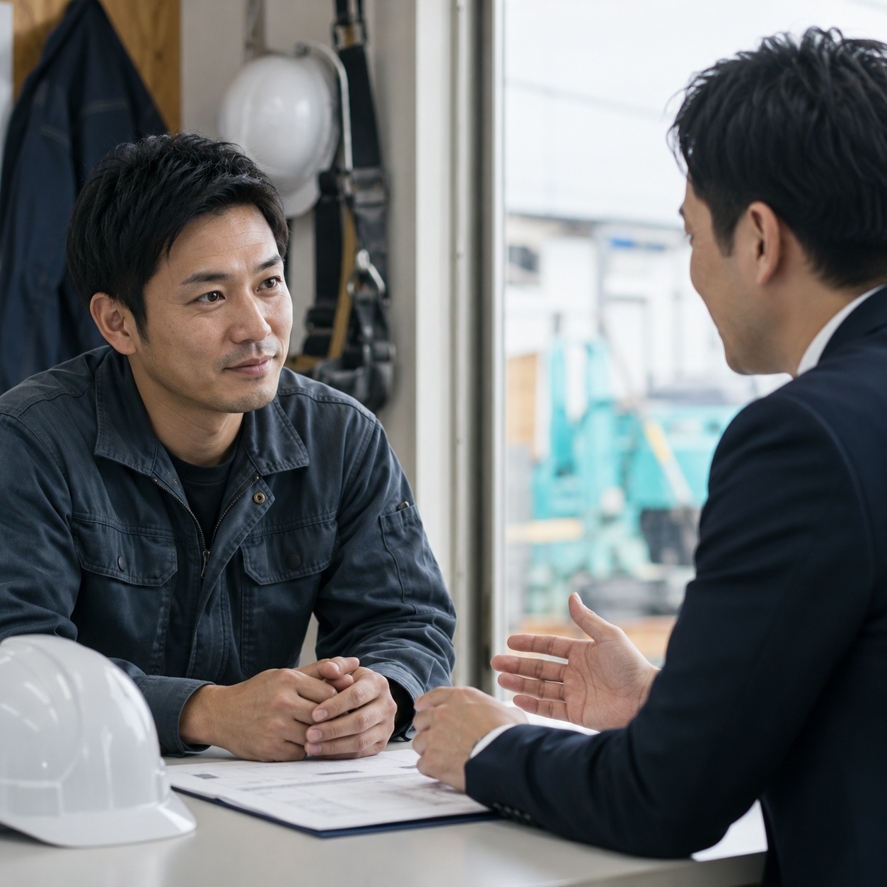現場職採用の条件を整理する打ち合わせ