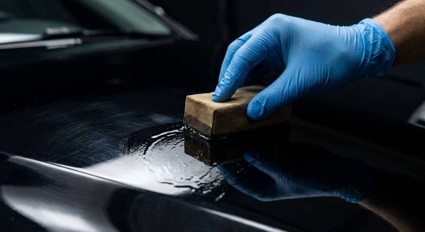 ガラスコーティング剤の塗布作業