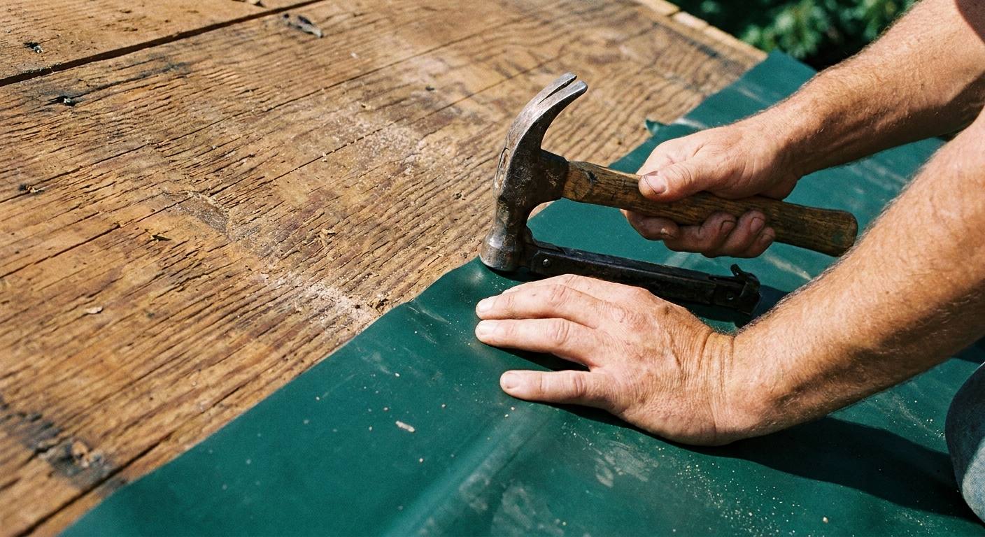 防水シートを張り替える下地からの工事
